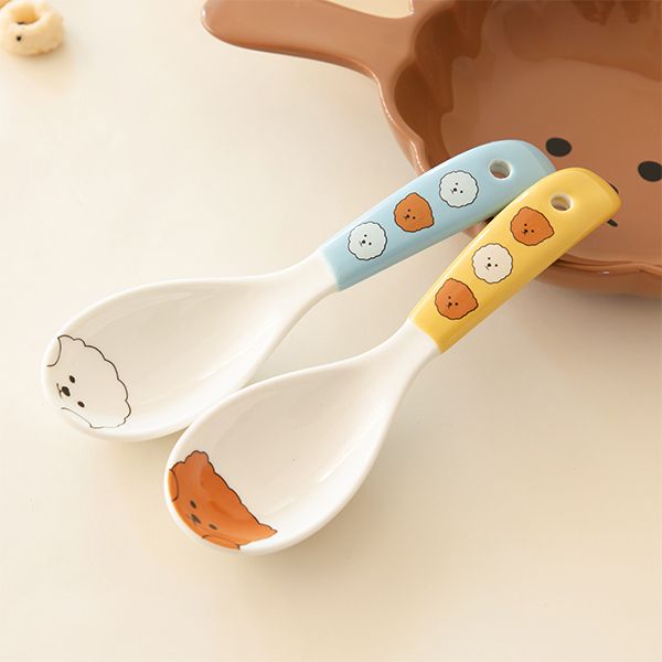 MochiThings: 2pcs Ceramic Udon Spoon Set