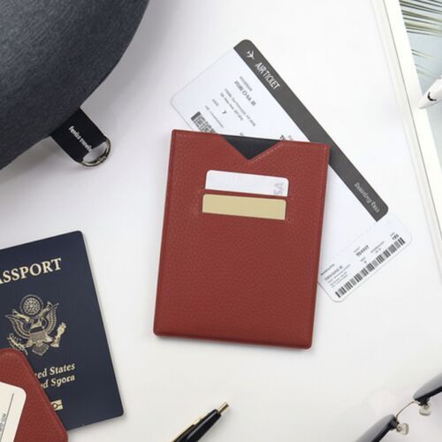 Vegan Leather Anti Skimming Passport Sleeve