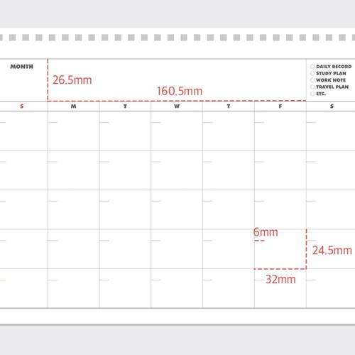 2025-2026 18 Months Desk Calendar