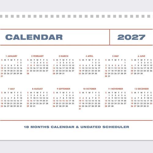 2025-2026 18 Months Desk Calendar