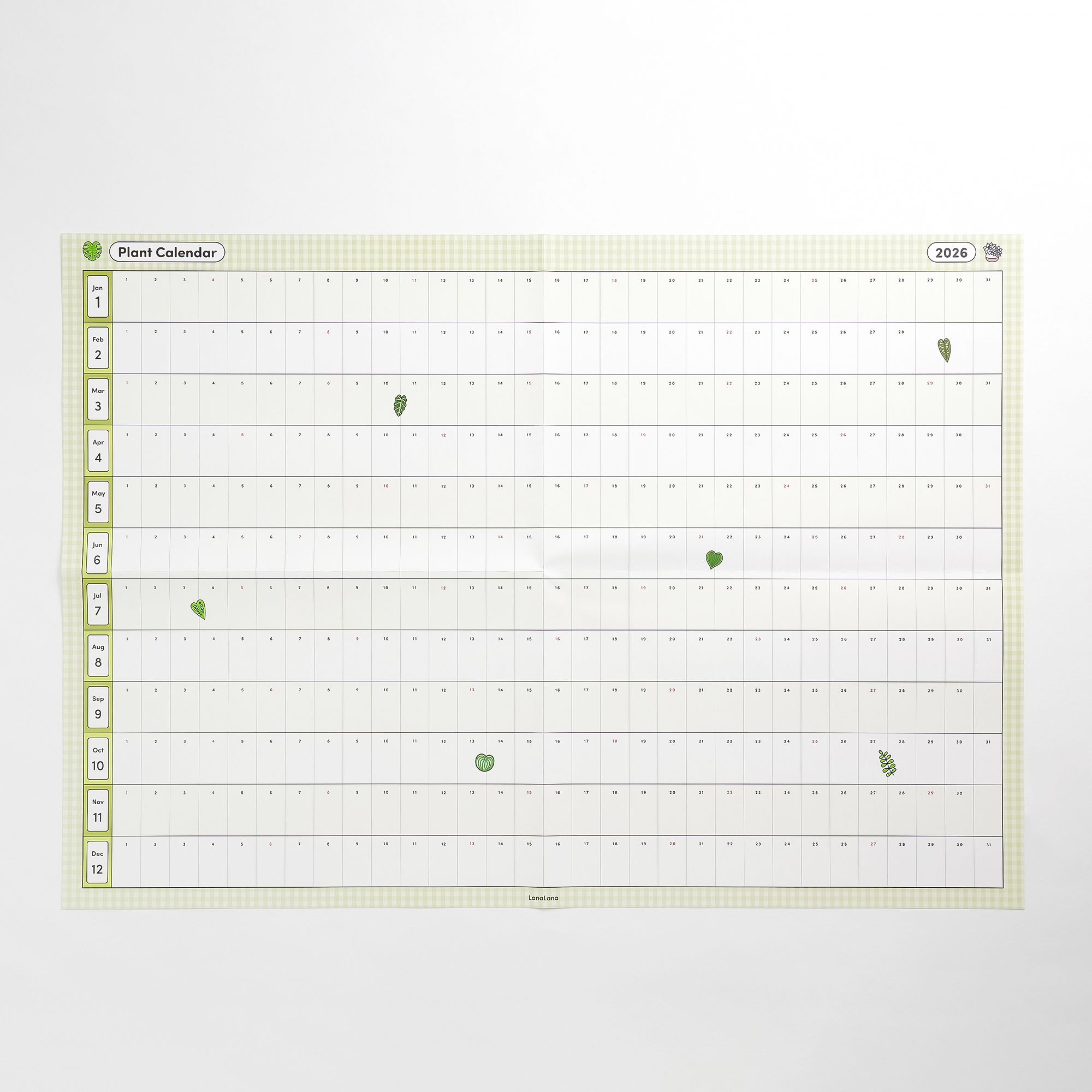 2026 Plant Yearly Calendar Poster, Plant (Vertical)