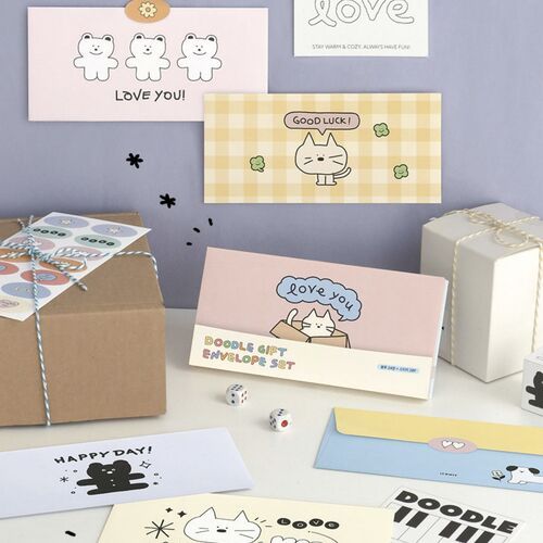 24pcs Doodle Gift Envelope Set