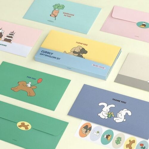24pcs Cuddly Gift Envelope Set