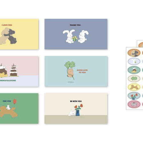24pcs Cuddly Gift Envelope Set
