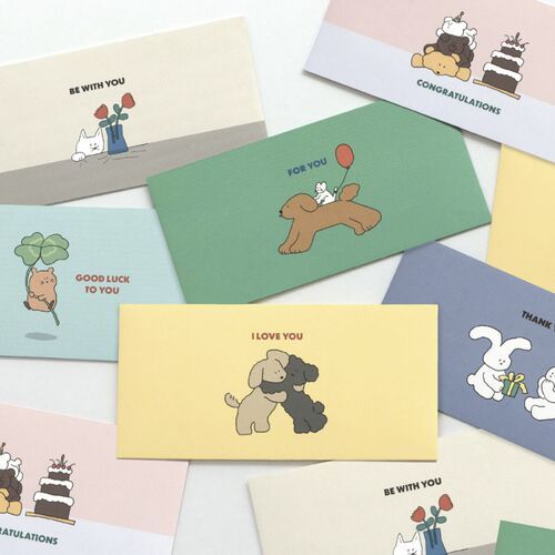 24pcs Cuddly Gift Envelope Set