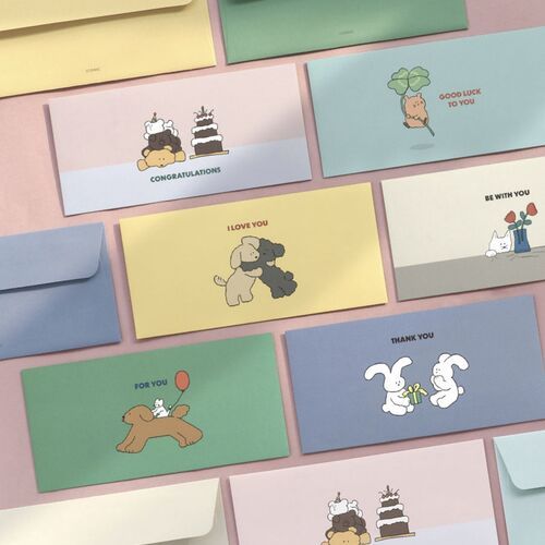 24pcs Cuddly Gift Envelope Set