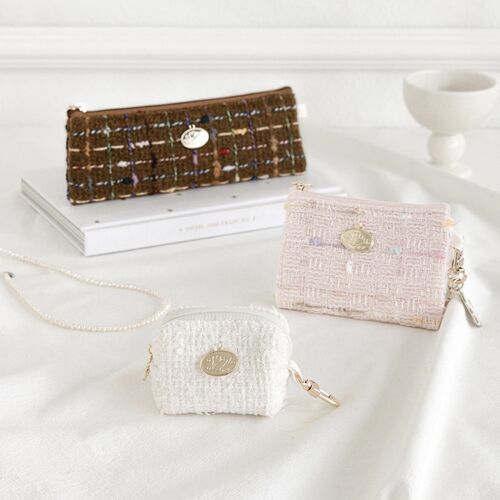 Piyo Tweed Earphone Pouch