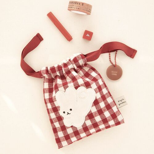 Piyo Drawstring Mini Pouch