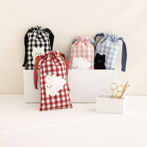 Piyo Drawstring Pencil Pouch