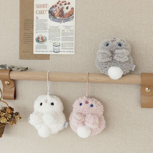 Piyo Bunny Fluffy Ball Chain