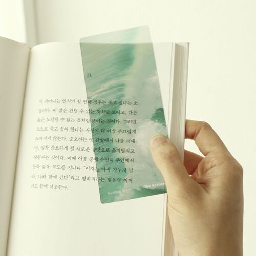 3pcs Scenery Translucent Bookmark Set