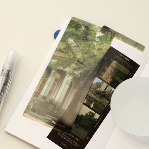 3pcs Scenery Translucent Bookmark Set