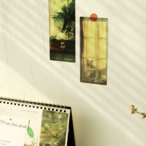 3pcs Scenery Translucent Bookmark Set