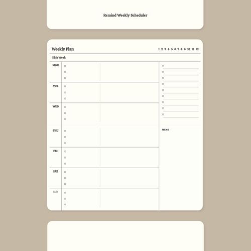 Remind Slim Semi Year Weekly Planner