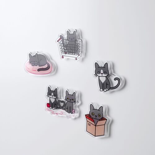 Lana & Tuxedo Cat Acrylic Magnet