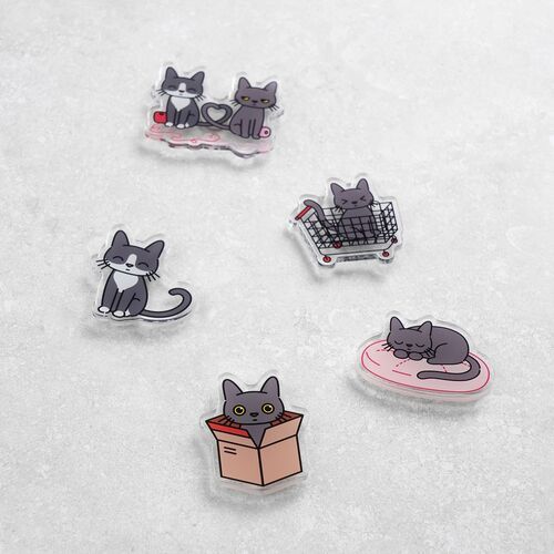 Lana & Tuxedo Cat Acrylic Magnet