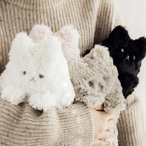 Piyo Cat Fur Zipper Clutch