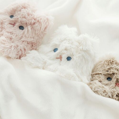 Piyo Cat Fur Zipper Clutch
