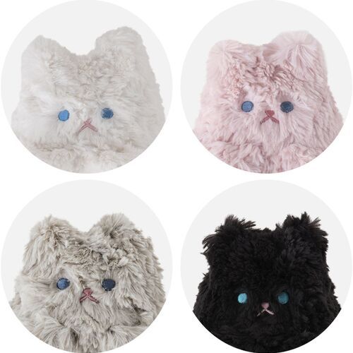 Piyo Cat Fur Zipper Clutch