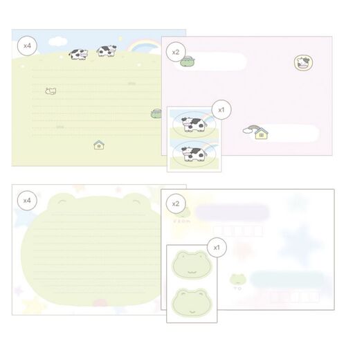 Cow & Frog Letter Set
