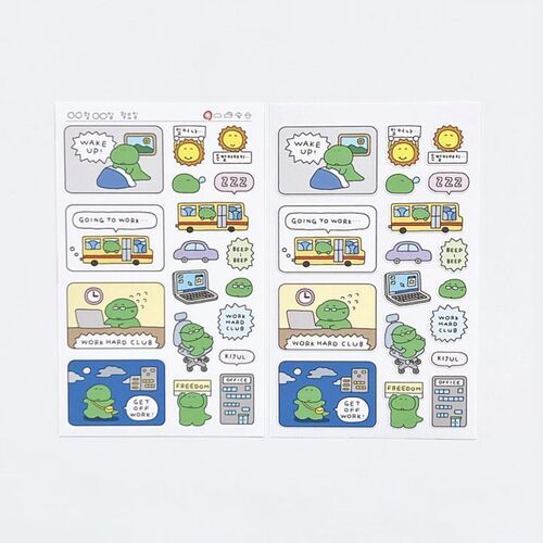 Dino Daily Life Deco Sticker