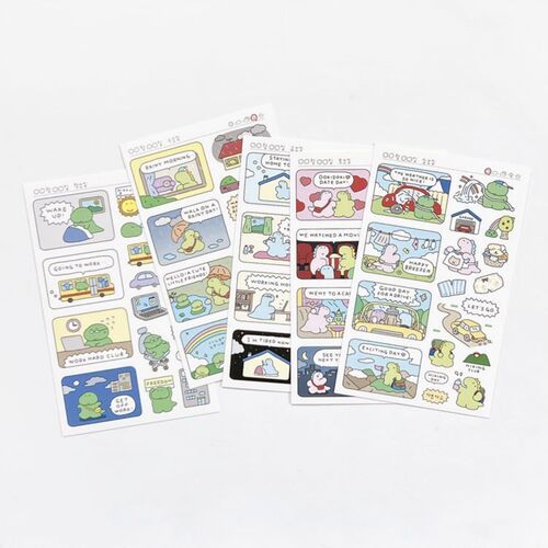 Dino Daily Life Deco Sticker