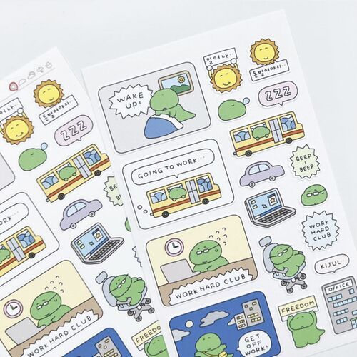 Dino Daily Life Deco Sticker