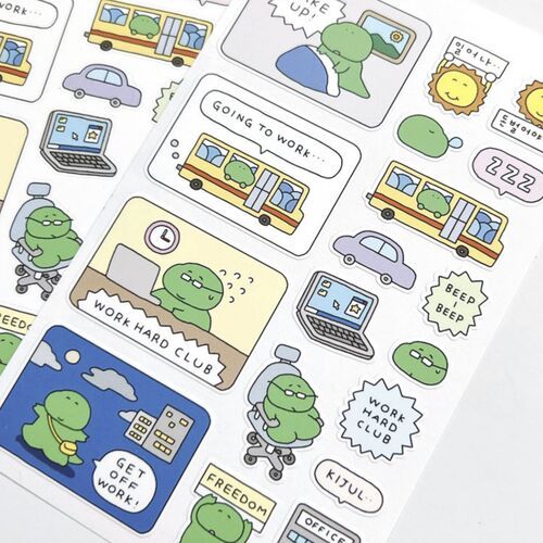Dino Daily Life Deco Sticker