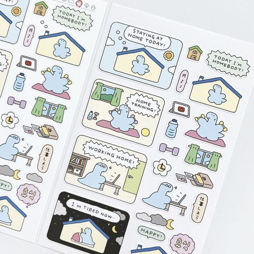 Dino Daily Life Deco Sticker