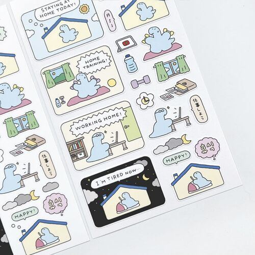 Dino Daily Life Deco Sticker