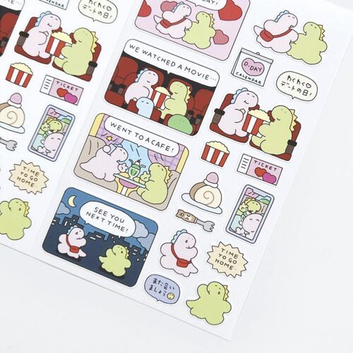Dino Daily Life Deco Sticker