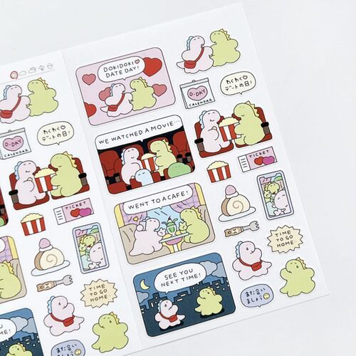 Dino Daily Life Deco Sticker
