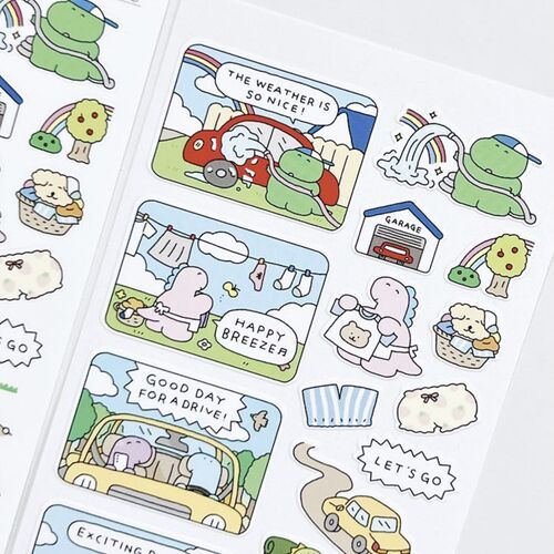 Dino Daily Life Deco Sticker