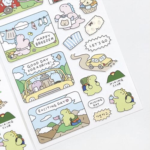 Dino Daily Life Deco Sticker