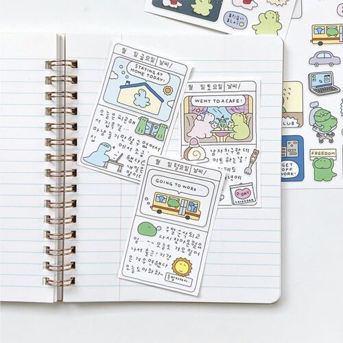 Dino Daily Life Deco Sticker