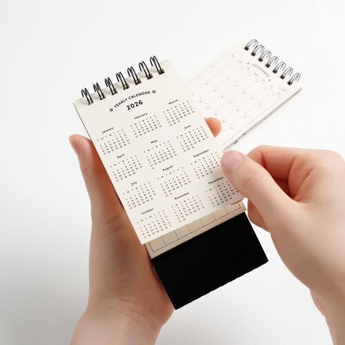 2026 Lana & Tuxedo Cat Mini Desk Calendar