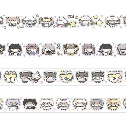 Girl Themed Kiss Cut Masking Tape