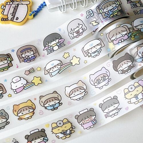 Girl Themed Kiss Cut Masking Tape