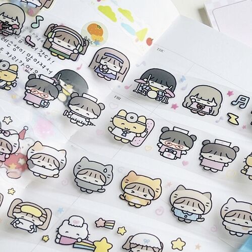 Girl Themed Kiss Cut Masking Tape
