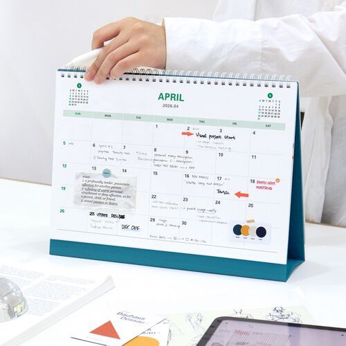 2026 Prism Work Plan Desk Calendar