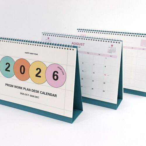 2026 Prism Work Plan Desk Calendar