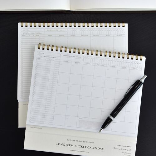 Bucket Book Tracker Calendar