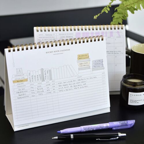 Bucket Book Tracker Calendar