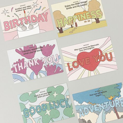 Colorful Wishes Postcard