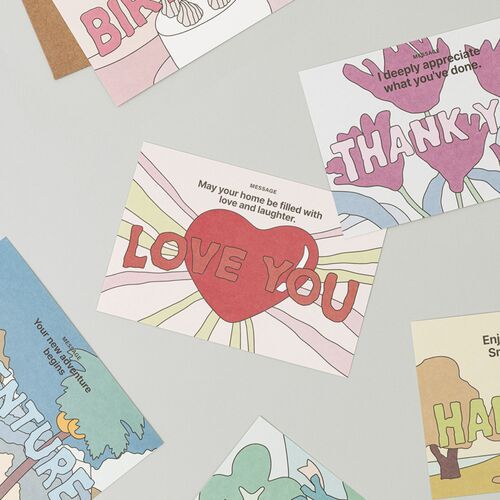 Colorful Wishes Postcard