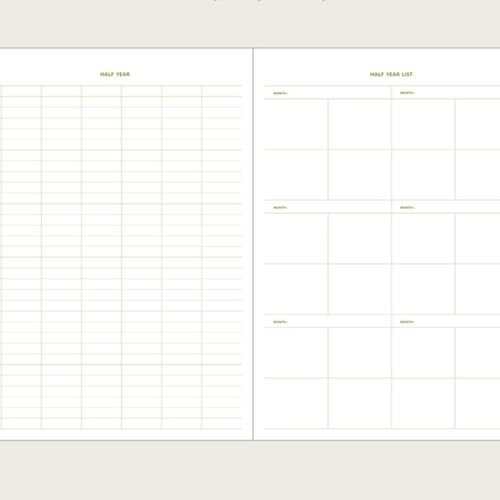 Large Life & Pieces Half Year Planning Journal