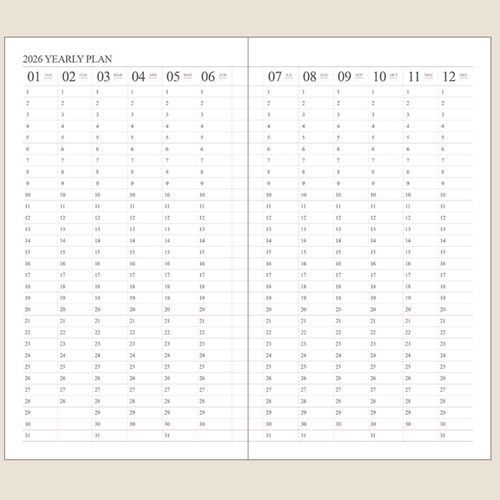 2026 Slim Official Monthly Scheduler