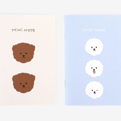 2pcs Bichon & Poodle Mini Plain Notebook - Image 3