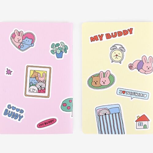 2pcs Happy Together Mini Grid Notebook - Image 4