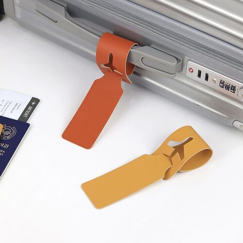Plane Vegan Leather Luggage Tag